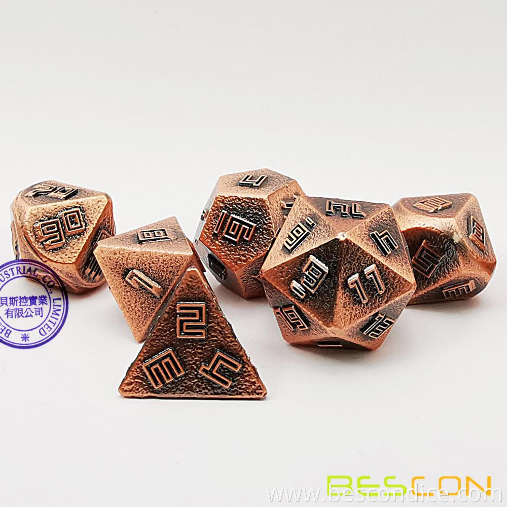 Copper Ore Lode Solid Metal Dice Set 1 Copper Ore Lode Solid Metal Dice Set 1